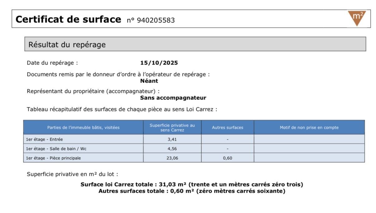 studio for sale on PARIS (75006)